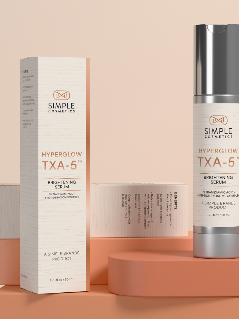Simple Cosmetics HyperGlow TXA-5 Brightening Serum bottle and packaging
