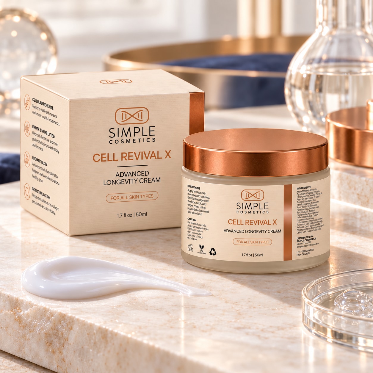 Cell Revival X Longevity Cream | Rapamycin + Spermidine