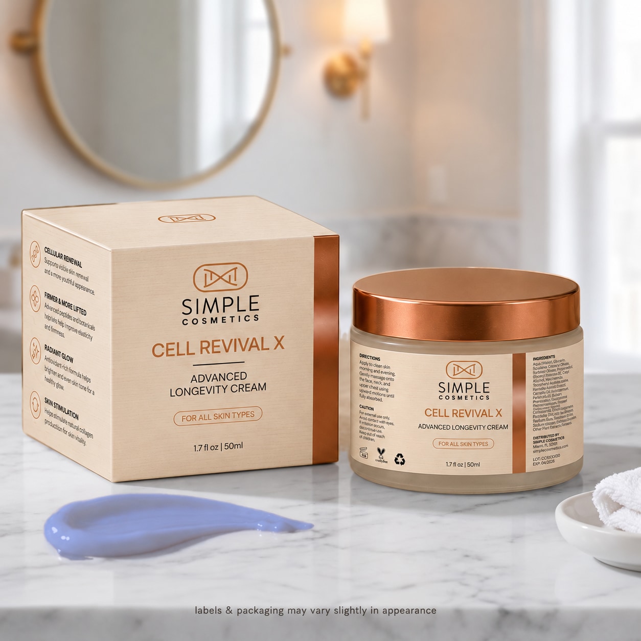 Cell Revival X Advanced Longevity Cream jar, 50 mL