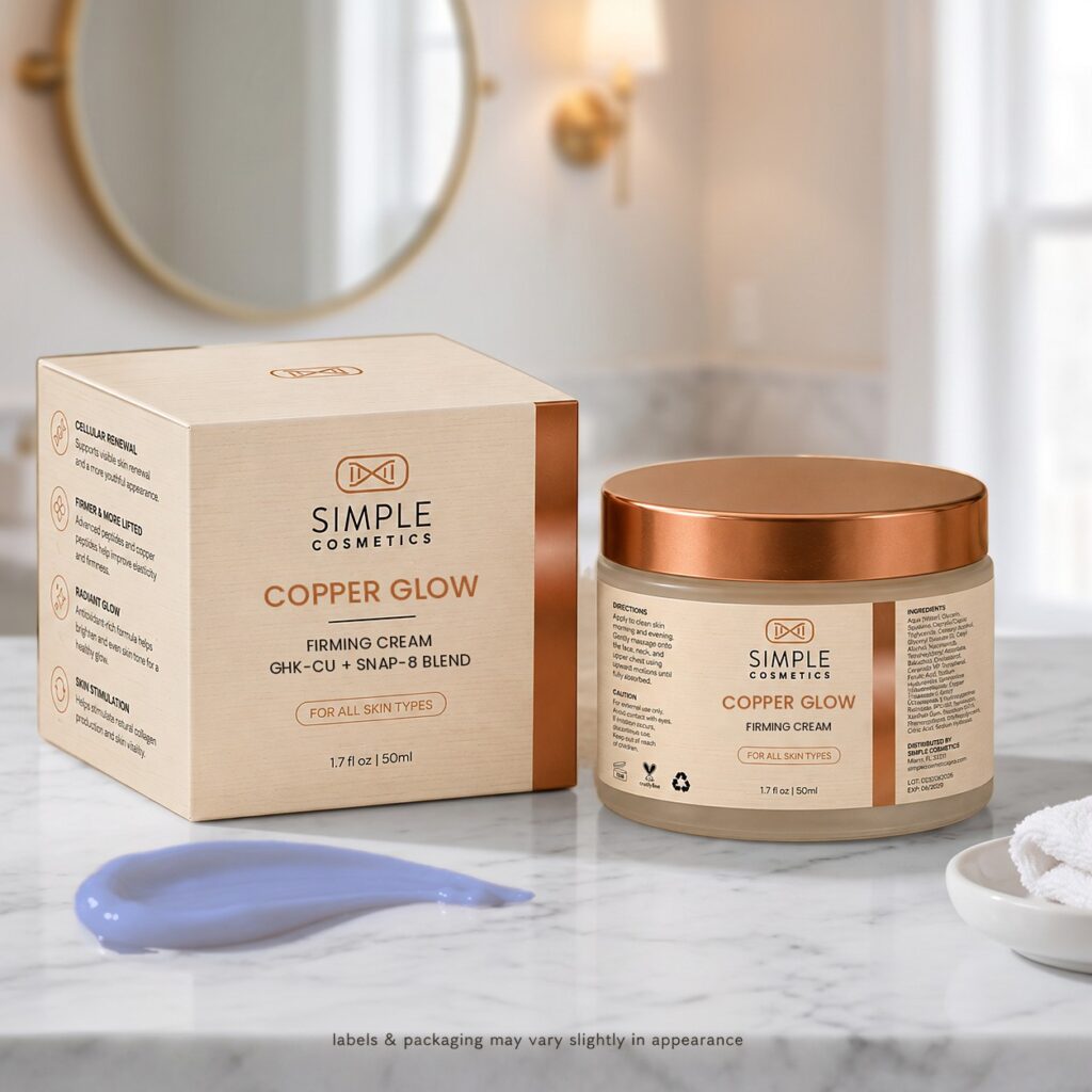 ghk-cu and snap-8 blended moisturizing cream Copper Tripeptide-1 + Firming Biochemical Research