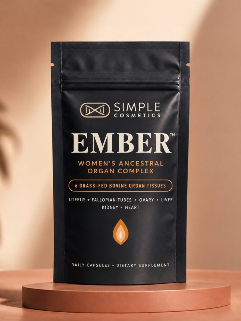 Ember Women’s Ancestral Organ Complex with six grass-fed bovine organ tissues