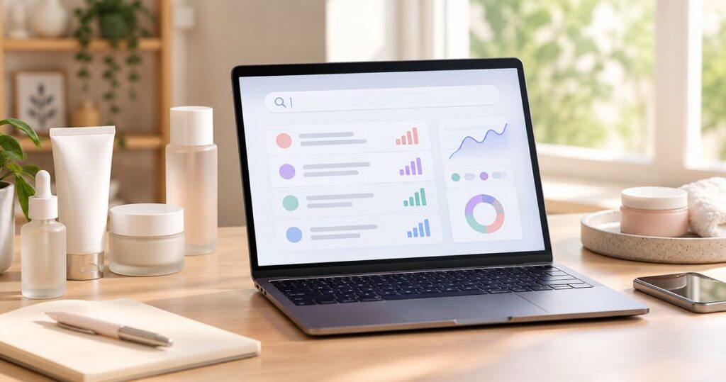 CTR benchmarks by search position for skincare queries in 2026